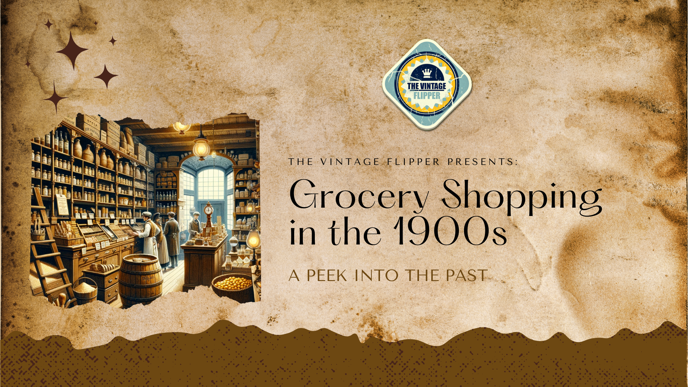 Grocery Shopping in the 1900s from The Vintage Flipper